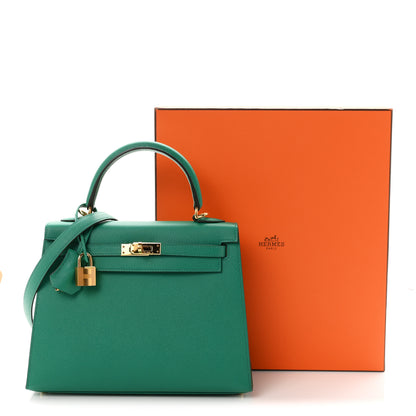 Hermes Epsom Kelly Sellier 25 Vert Jade 11 of 11