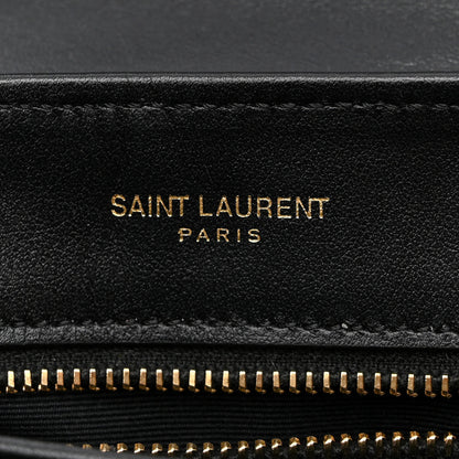 Saint Laurent Calfskin Y Quilted Monogram Toy Loulou Crossbody Bag Black 7 of 12