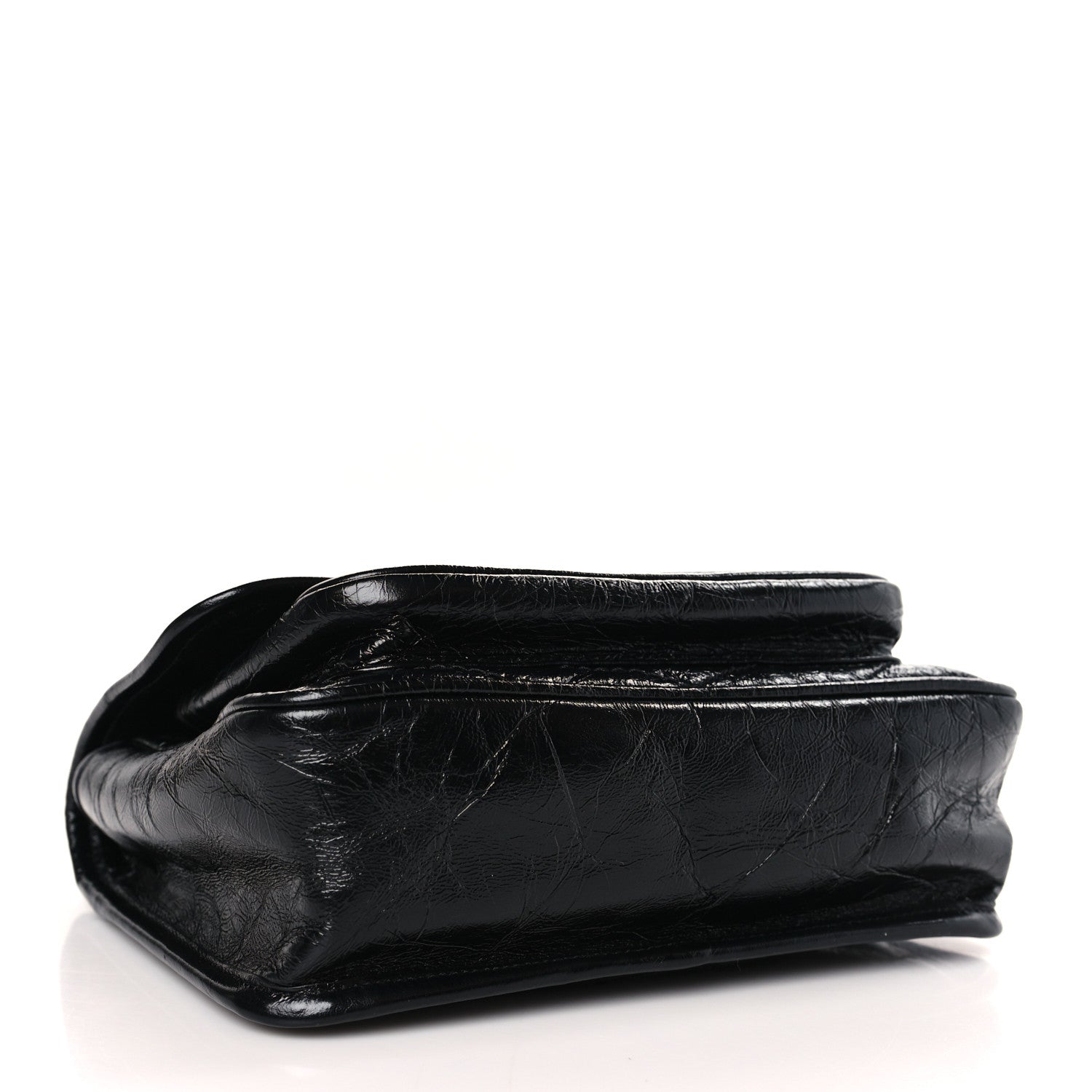 Saint Laurent Crinkled Calfskin Matelasse Monogram Baby Niki Chain Satchel Black 4 of 8
