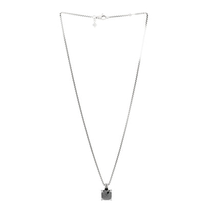 David Yurman Sterling Silver Diamond Hematine 11mm Chatelaine Pendant Necklace 3 of 4