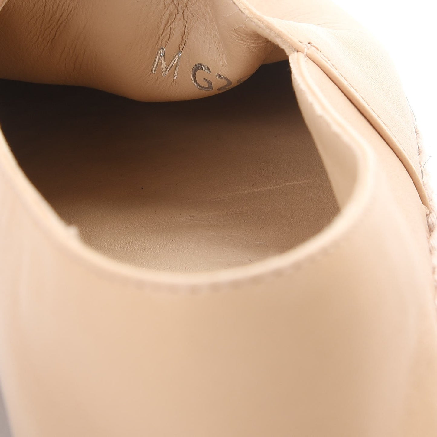 Lambskin CC Espadrilles 36 Beige Black