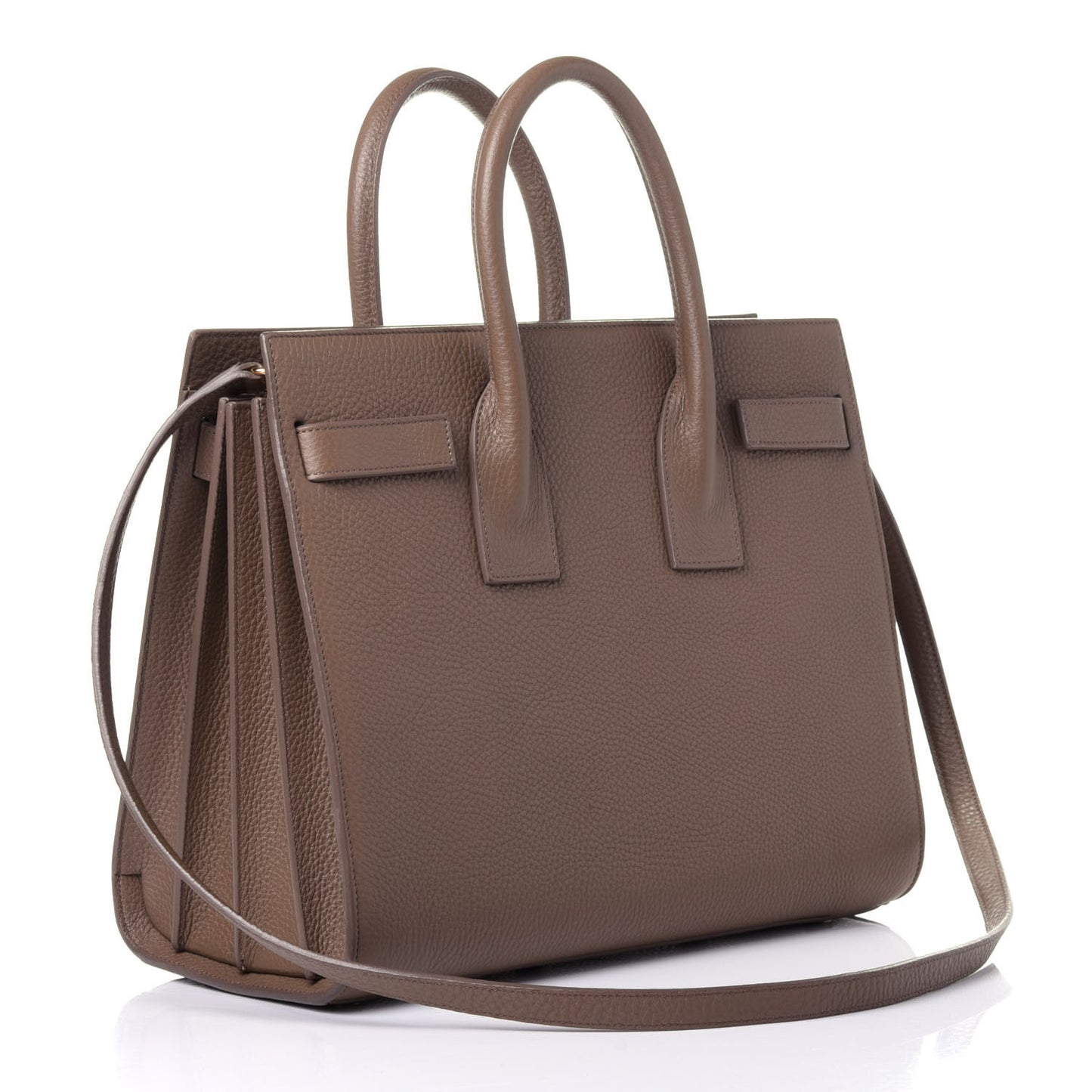Grained Calfskin Small Sac De Jour Taupe