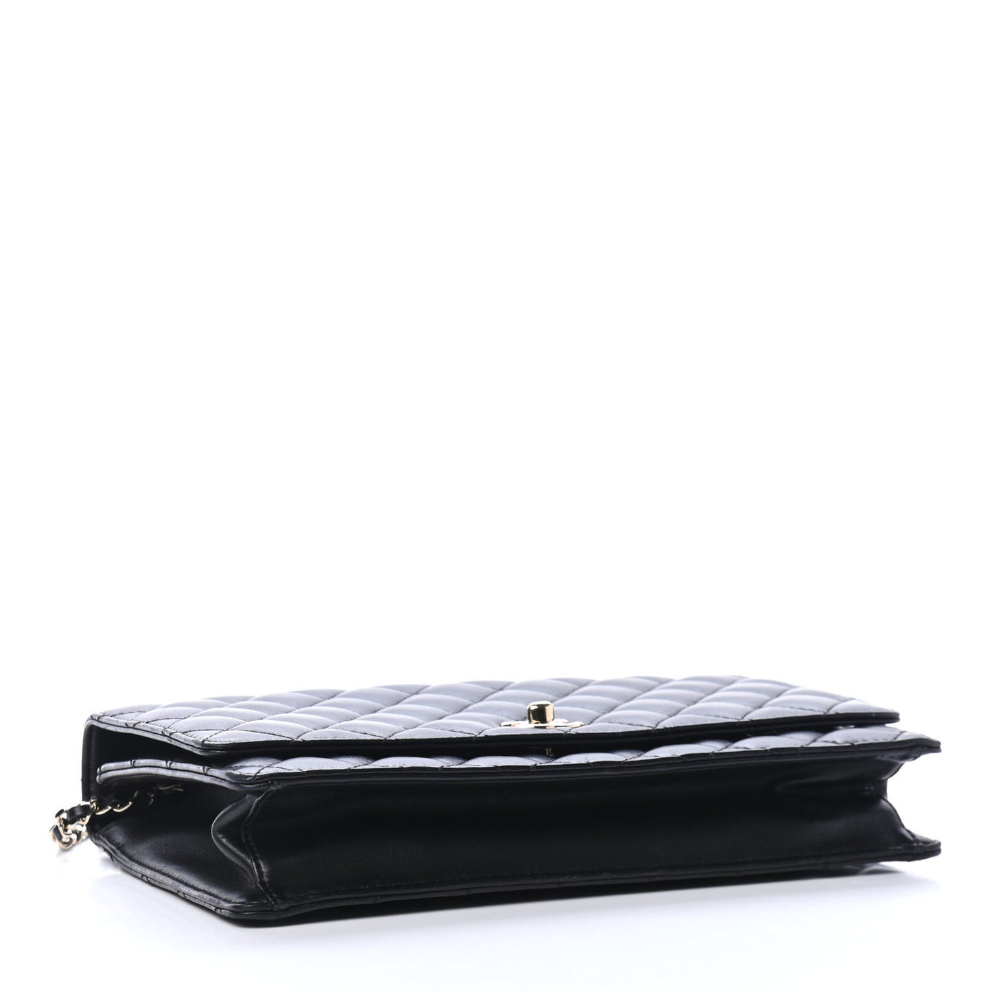 Lambskin Quilted Fantasy Pearl Flap Black