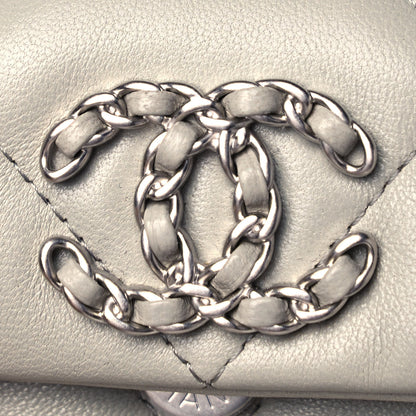 Chanel Lambskin Quilted Chanel 19 Flap Belt Bag Grey 9 of 9