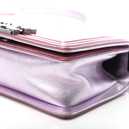 Chanel Metallic Patent Calfskin Quilted Small Boy Flap Pink 6 of 15