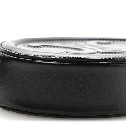 Celine Smooth Calfskin Cuir Small Triomphe Oval Crossbody Purse Black 9 of 10