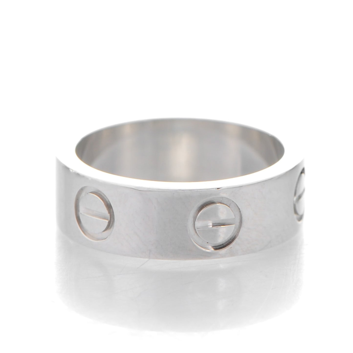 Platinum 5.5mm LOVE Ring 47 4.25