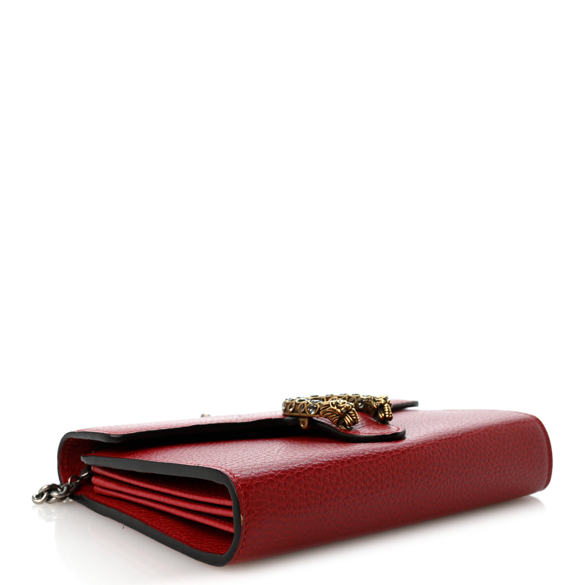 Gucci Calfskin Mini Dionysus Chain Wallet Hibiscus Red 4 of 10