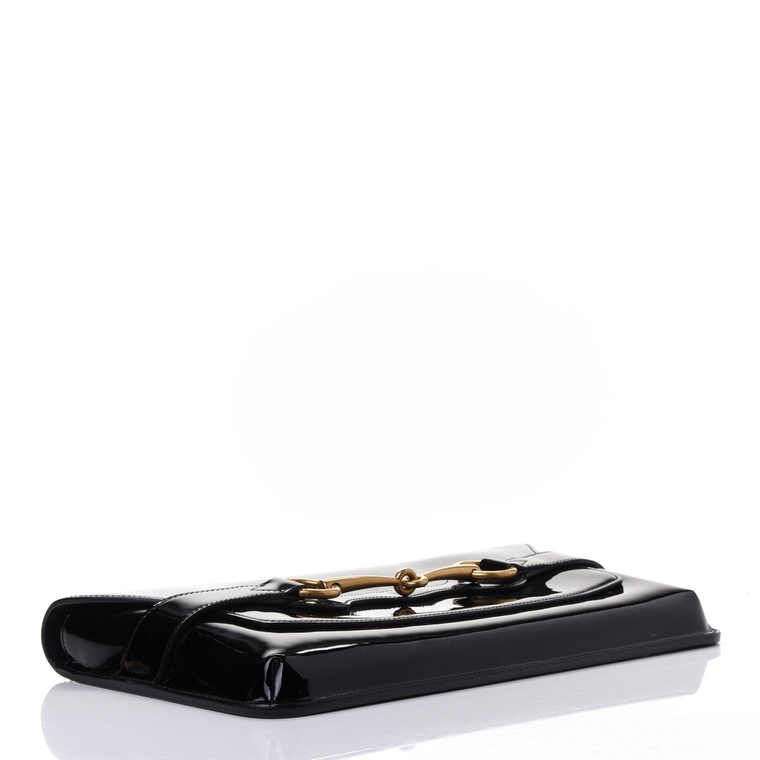 Gucci Patent Large Bright Bit Clutch Black 3 of 4
