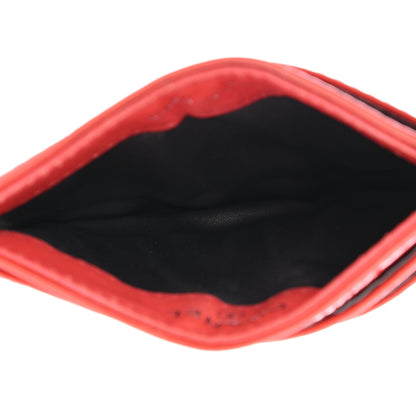 Chanel Patent Calfskin Lucky Symbols Card Holder Case Rouge Clair 5 of 12