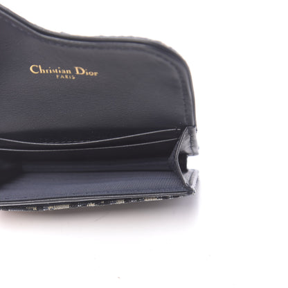 Christian Dior Oblique Saddle Card Holder Blue 5 of 8