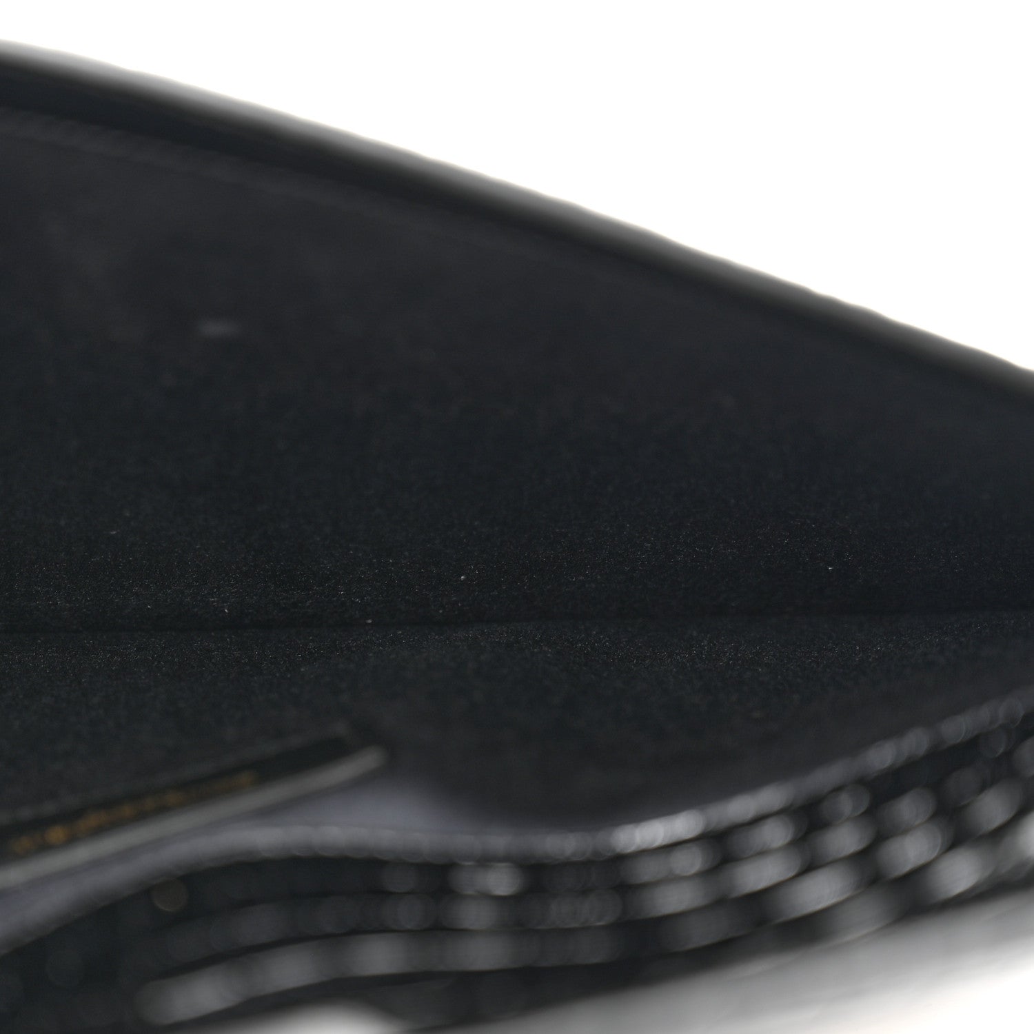 Saint Laurent Calfskin Crocodile Embossed Uptown Monogram Clutch Black 5 of 10