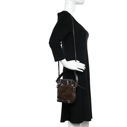 Fendi Suede Vitello King F is Fendi Micro FF Mini Mon Tresor Bucket Bag Sigaro Marrone Ebano 2 of 11