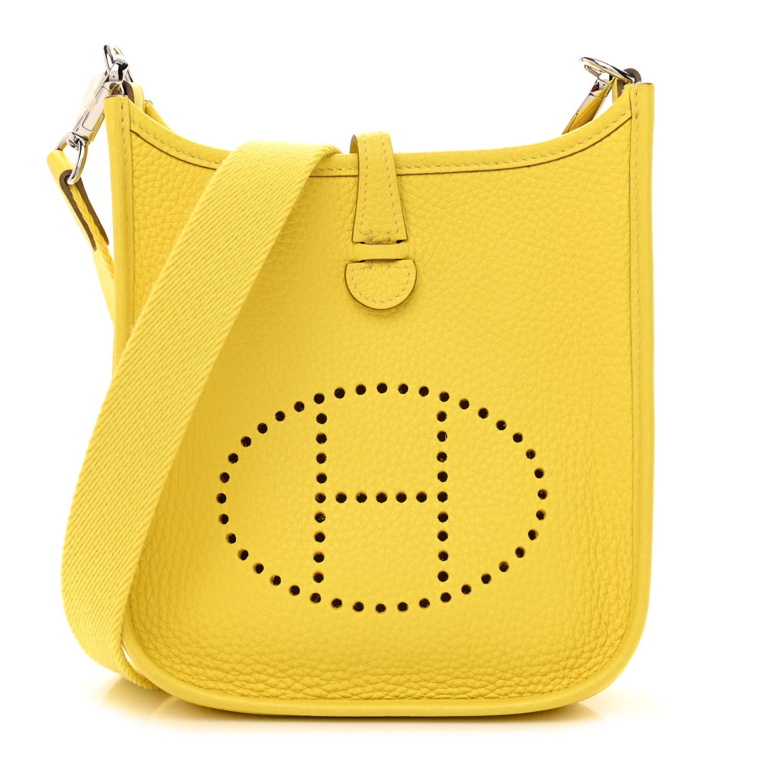 Hermes Taurillon Clemence Evelyne TPM Lime 1 of 11