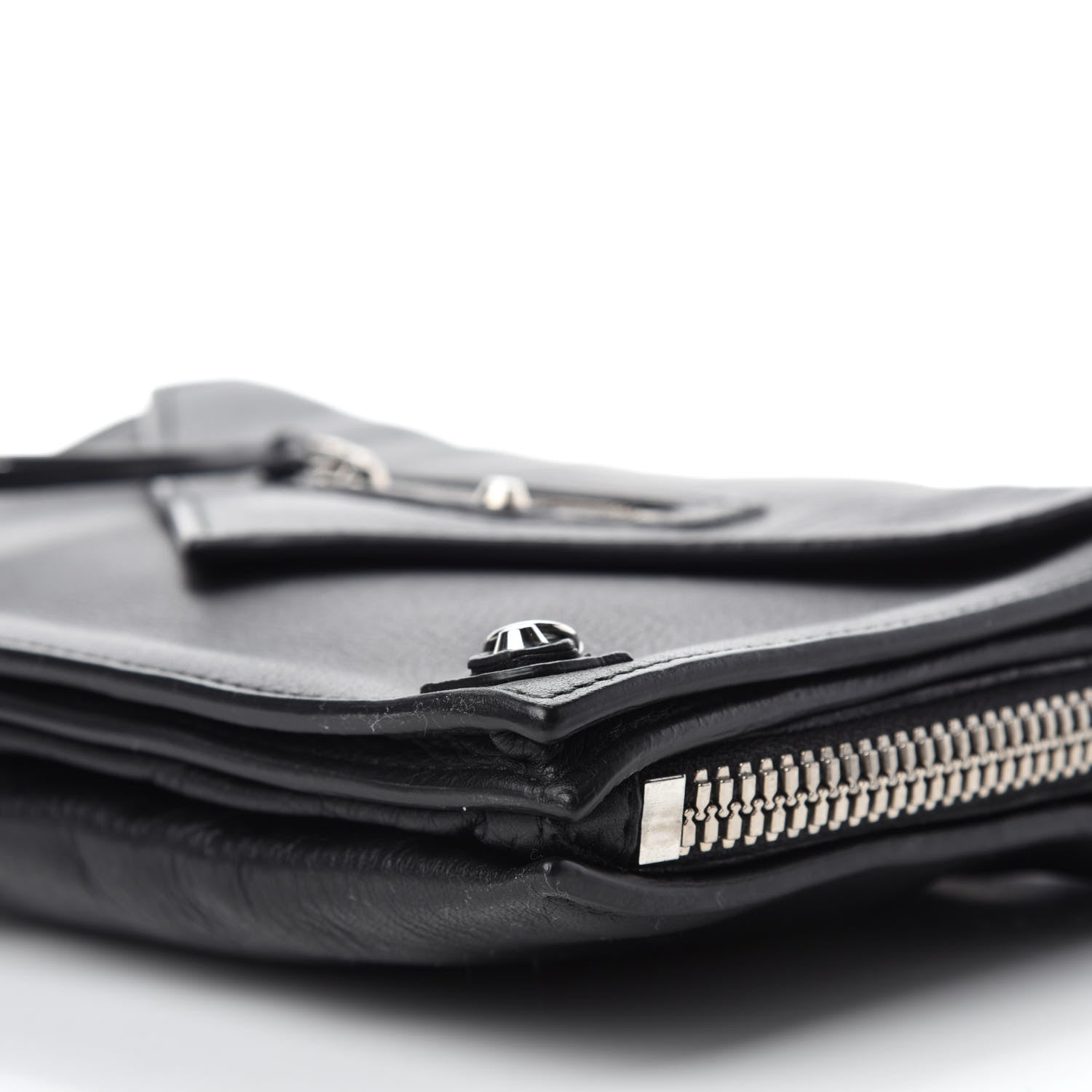 Balenciaga Veau Papier Triple XS Zip Around Crossbody Black 7 of 10