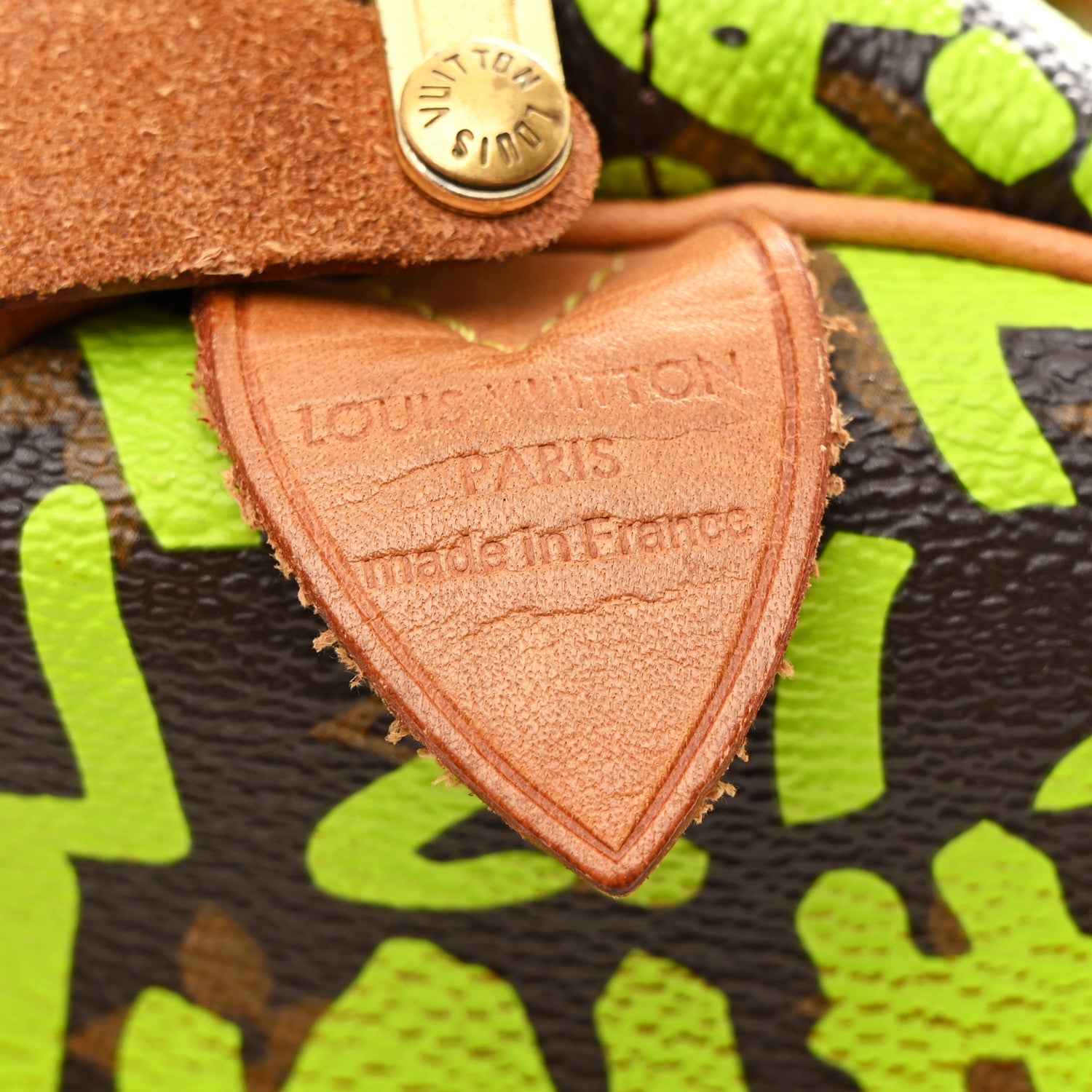 Louis Vuitton Monogram Graffiti Speedy 30 Green 6 of 11