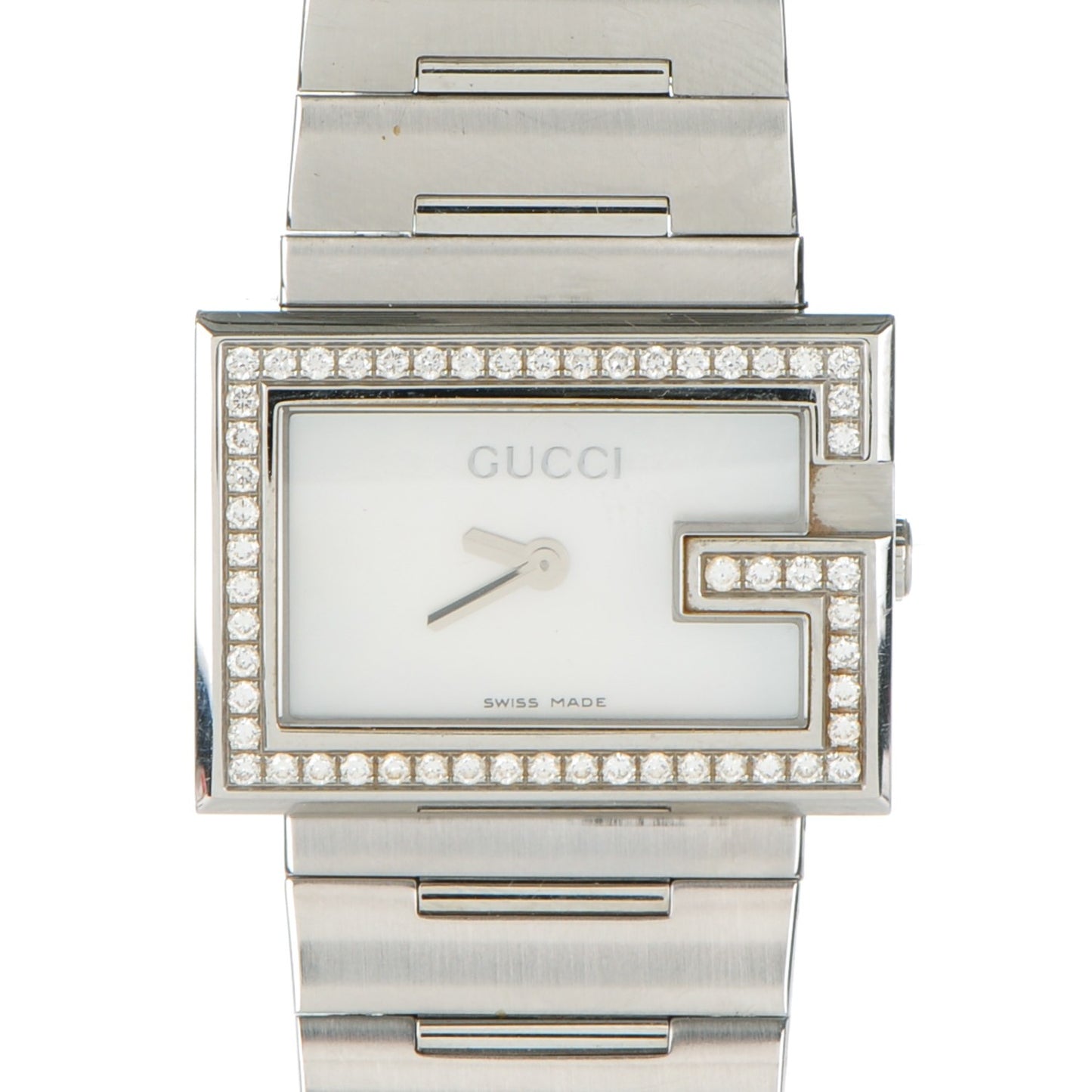 Stainless Steel Diamond Bezel Mother of Pearl 31mm 100L Quartz Watch