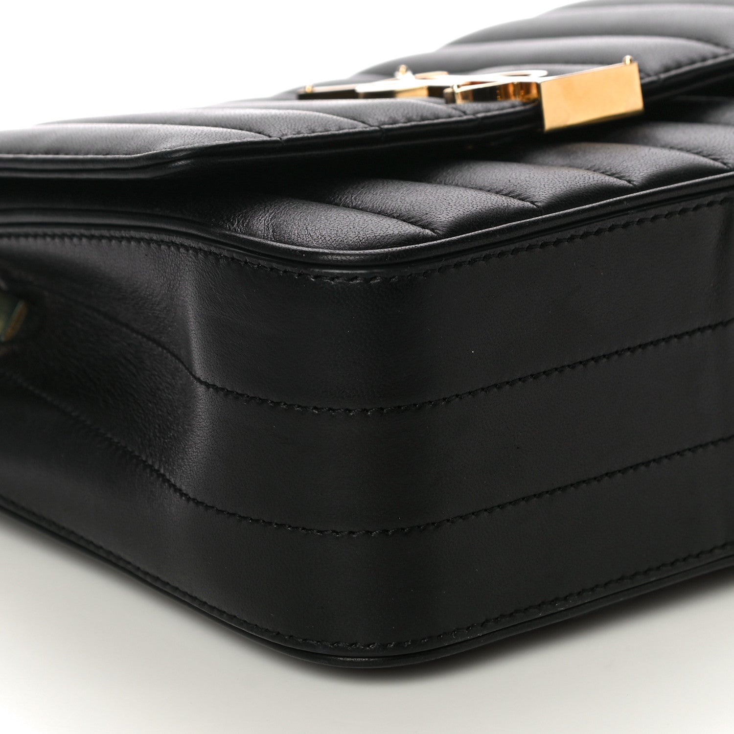 Saint Laurent Lambskin Matelasse Monogram Medium Vicky Chain Bag Black 9 of 13