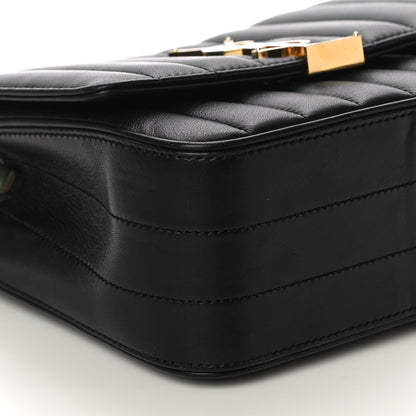 Saint Laurent Lambskin Matelasse Monogram Medium Vicky Chain Bag Black 9 of 13