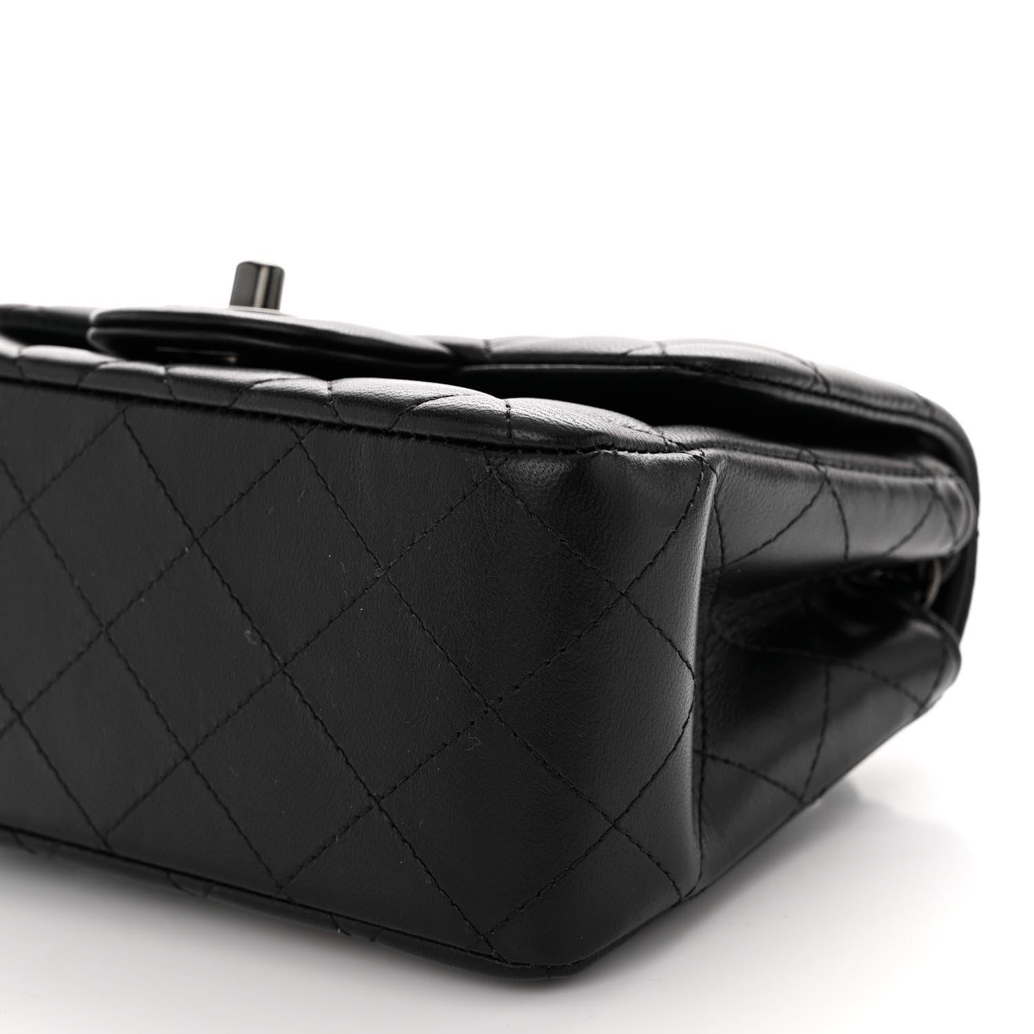 Chanel Lambskin Quilted Mini Square Flap So Black 10 of 10