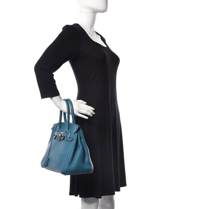 Hermes Taurillon Clemence Birkin 30 Bleu Izmir 3 of 11