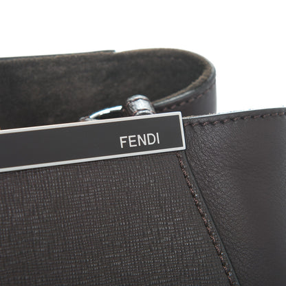 Fendi Vitello Elite Regular 2Jours Tote Caffe Noir 6 of 14