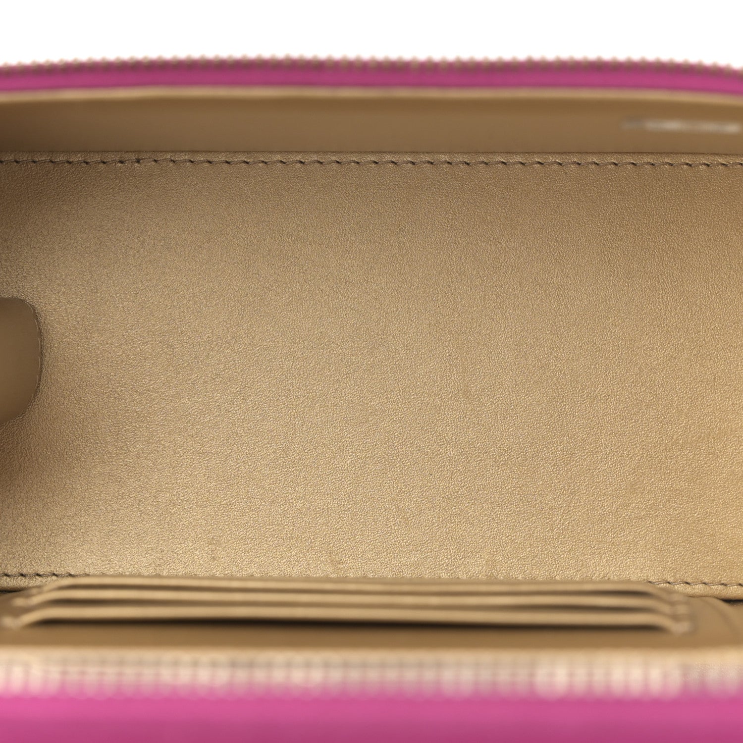 Chanel Lambskin Quilted Small Pearl Crush Vanity Case With Chain Fuchsia 5 of 12
