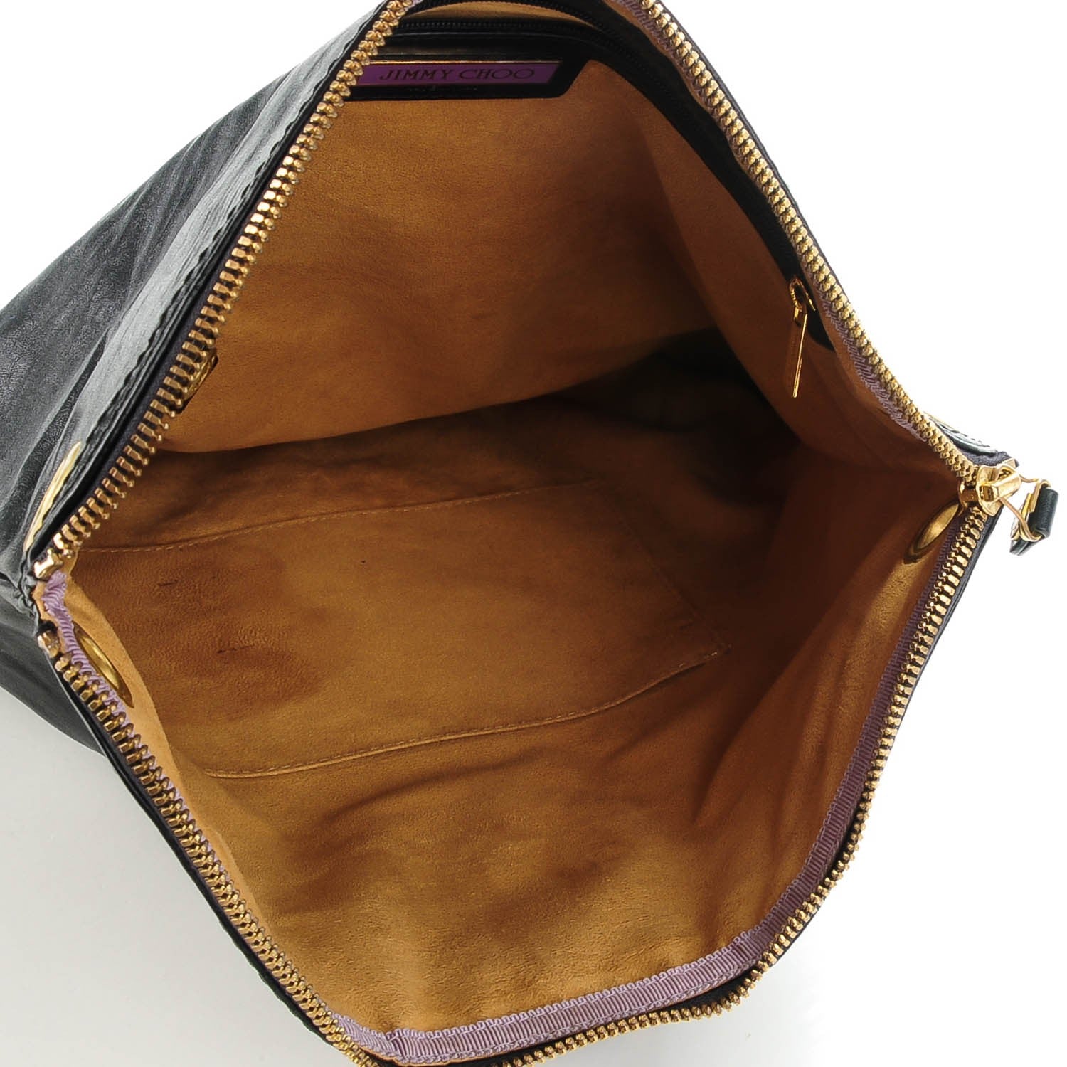 Jimmy Choo Calfskin Suede Shoulder Bag Black 5 of 7
