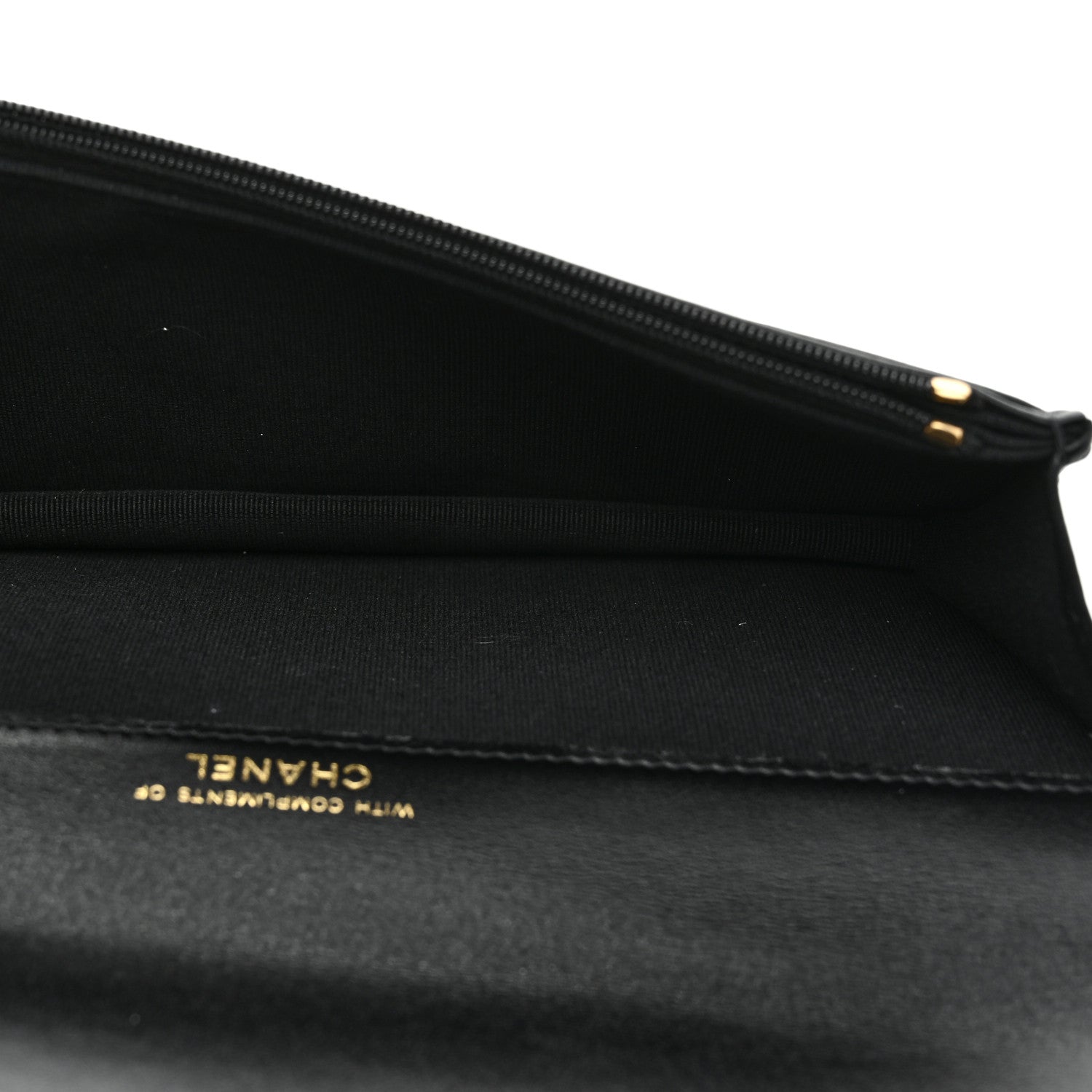 Chanel Lambskin Quilted Wallet Clutch Black 5 of 8