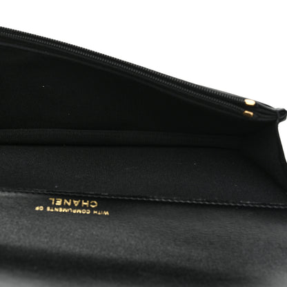 Chanel Lambskin Quilted Wallet Clutch Black 5 of 8