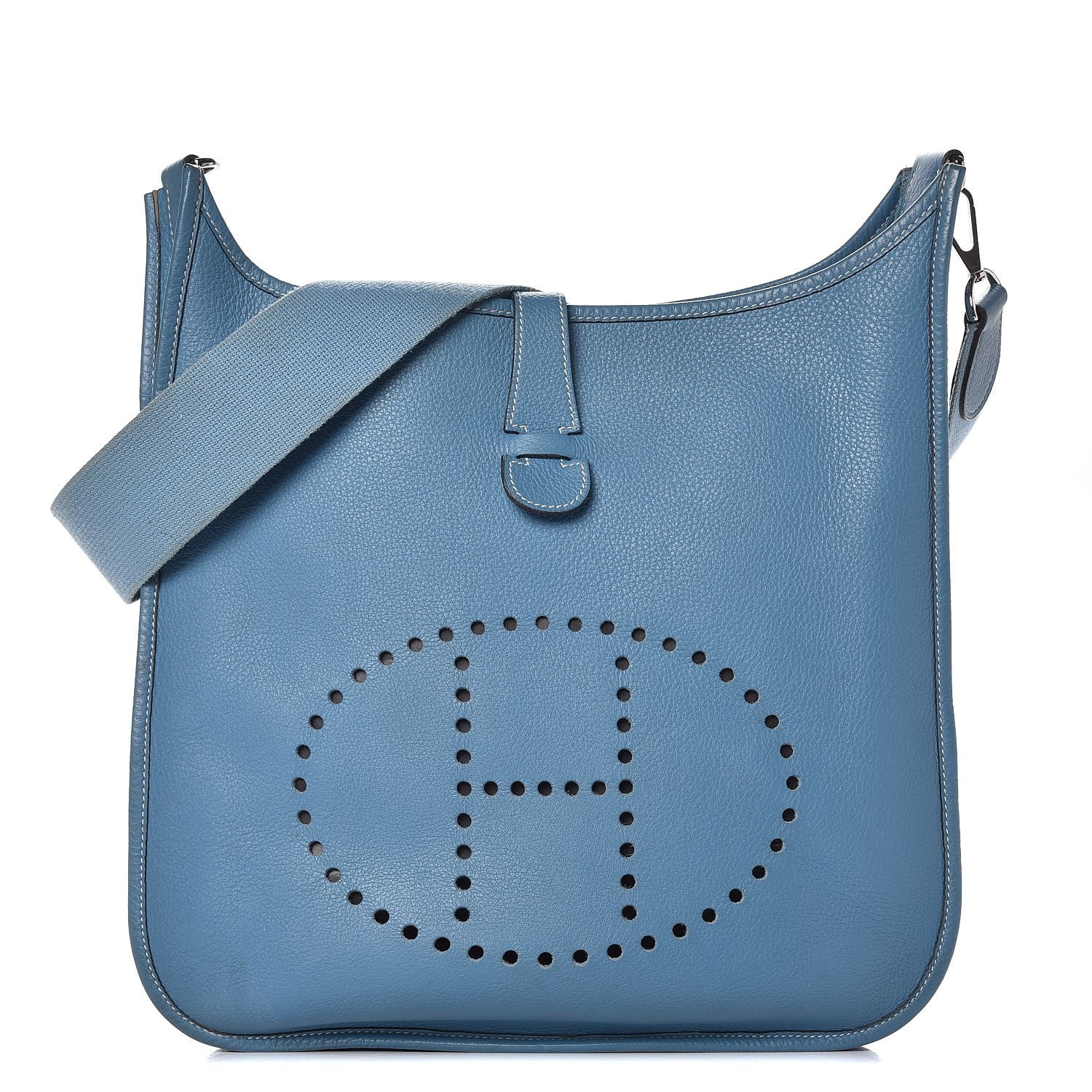 Hermes Togo Evelyne II GM Blue Jean 1 of 9
