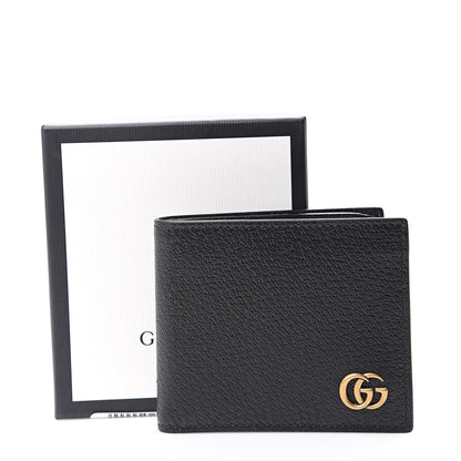 Gucci Calfskin Boar Effect GG Marmont Bi-Fold Wallet Black 7 of 7