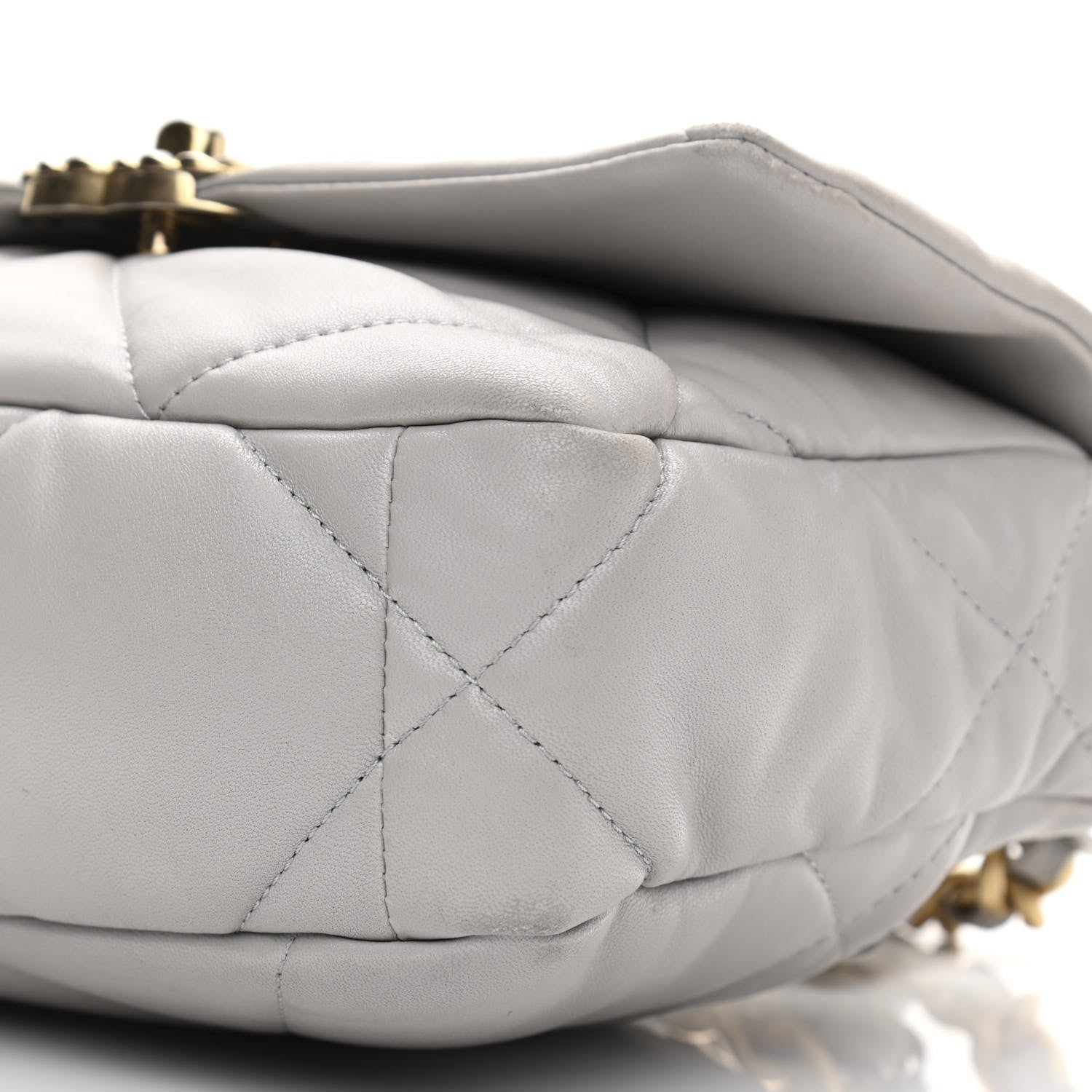 Chanel Lambskin Quilted Medium Chanel 19 Flap Grey 10 of 16
