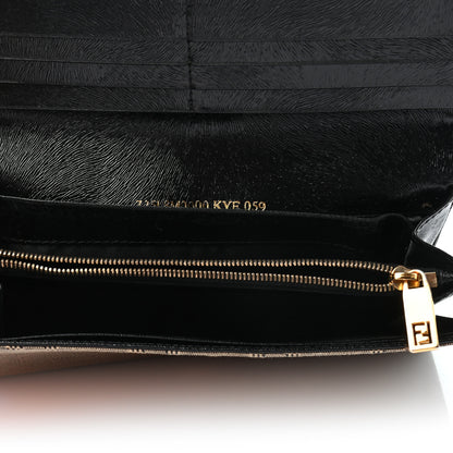 Fendi Zucca Shadow Continental Wallet Beige Black 5 of 8