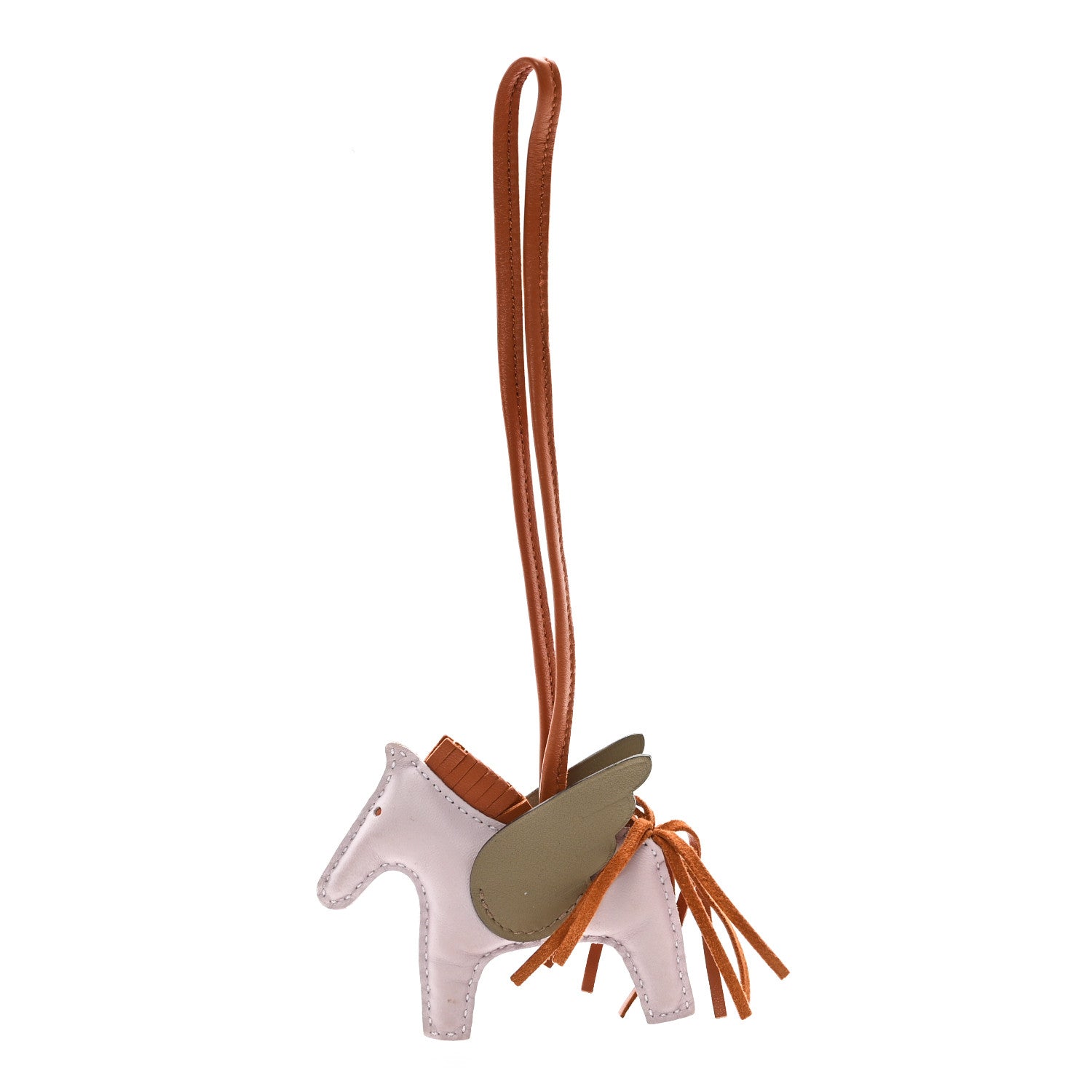 Hermes Milo Lambskin Grigri Rodeo Pegase Horse Bag Charm PM Mauve Pale Pain D'Epice Beige Marfa 1 of 6