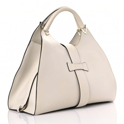 Gucci Calfskin Medium Stirrup Top Handle Bag White 3 of 20