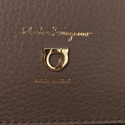 Salvatore Ferragamo Calfskin Large Studio Bag Caraway Seed 6 of 8