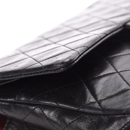 Chanel Lambskin Quilted Medium Double Flap Black 18 of 19