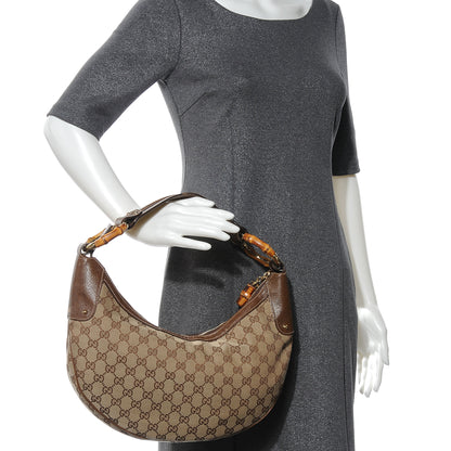 Gucci Monogram Bamboo Ring Hobo 2 of 7