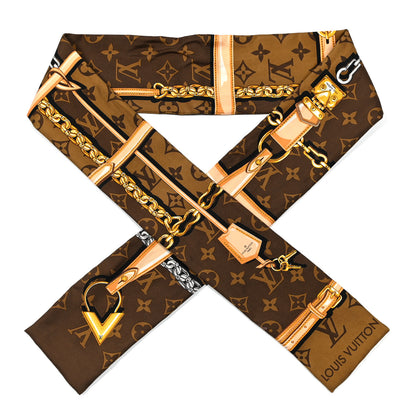 Louis Vuitton Silk Monogram Confidential Bandeau Brown 1 of 8