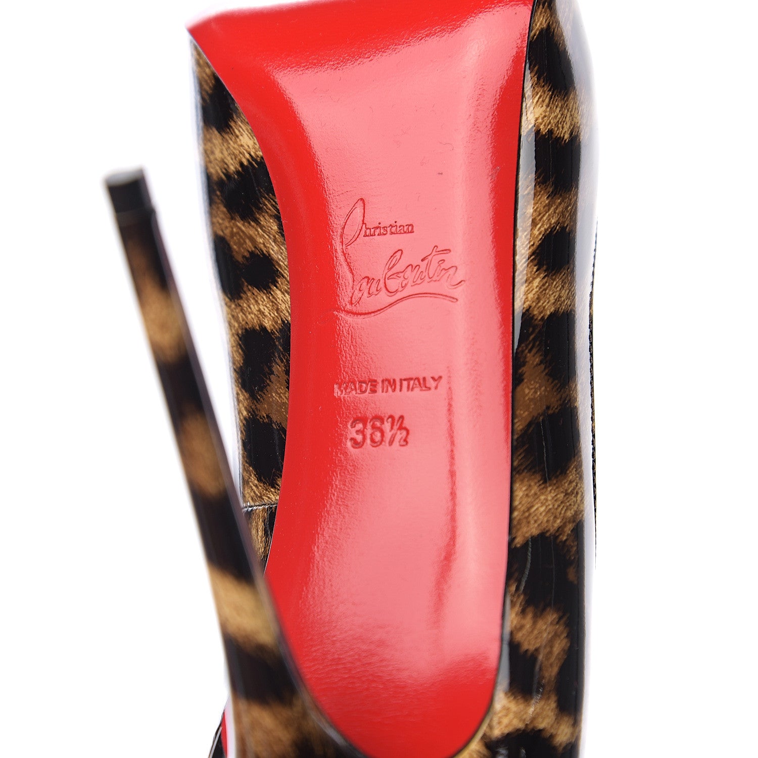 Christian Louboutin Patent Leopard New Very Prive 120 Pumps 36.5 Brown 7 of 7
