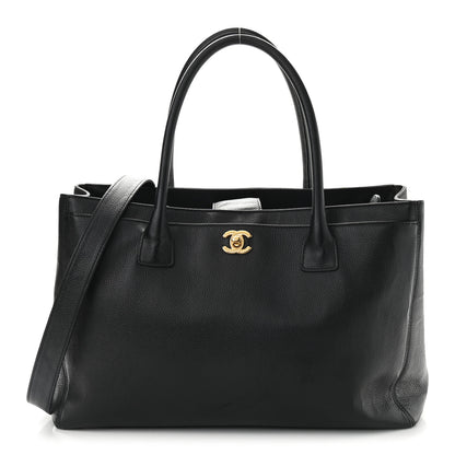 Chanel Calfskin Cerf Executive Shopper Tote Black 1 of 12
