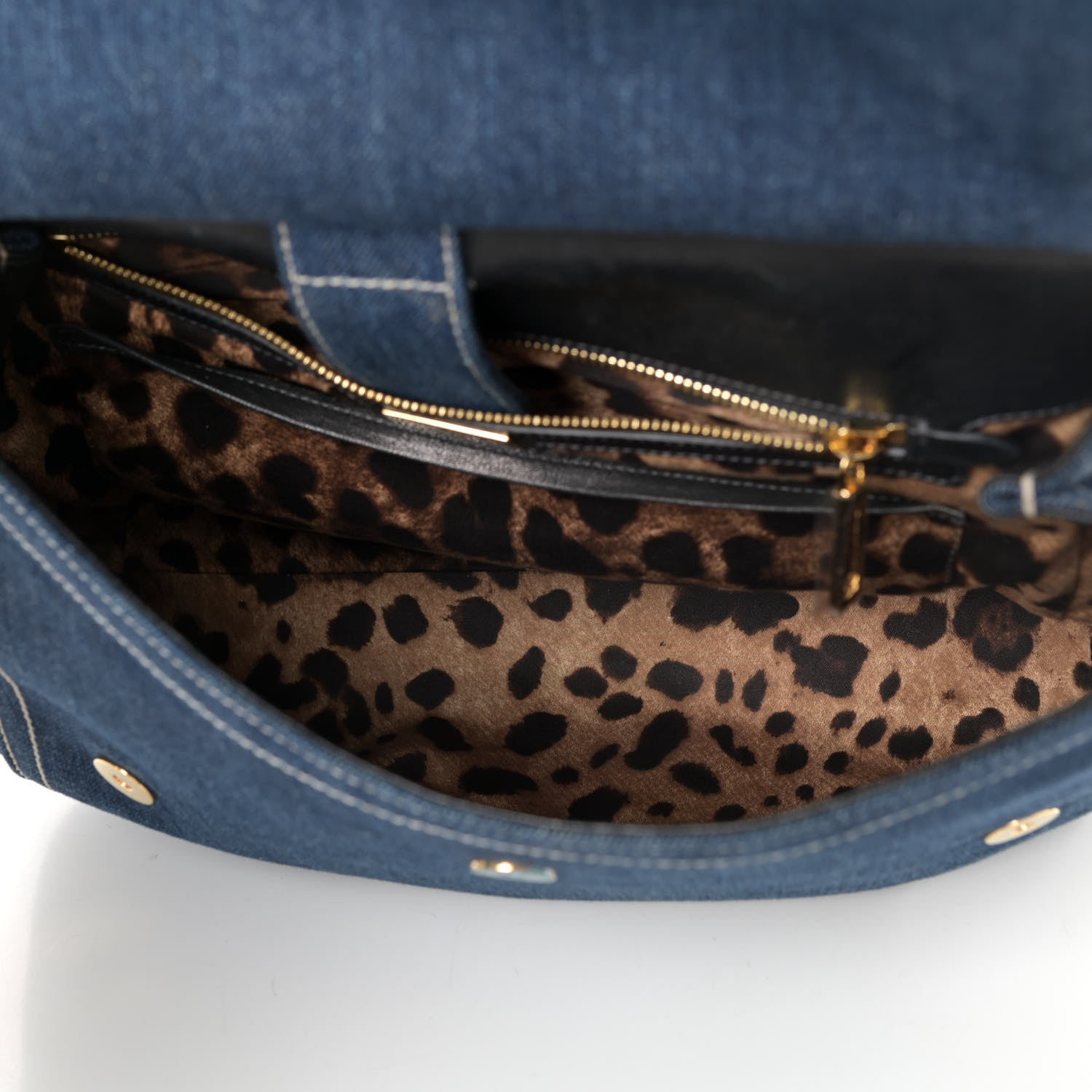 Dolce & Gabbana Denim Large Miss Sicily Satchel Blue 6 of 10