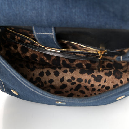 Dolce & Gabbana Denim Large Miss Sicily Satchel Blue 6 of 10