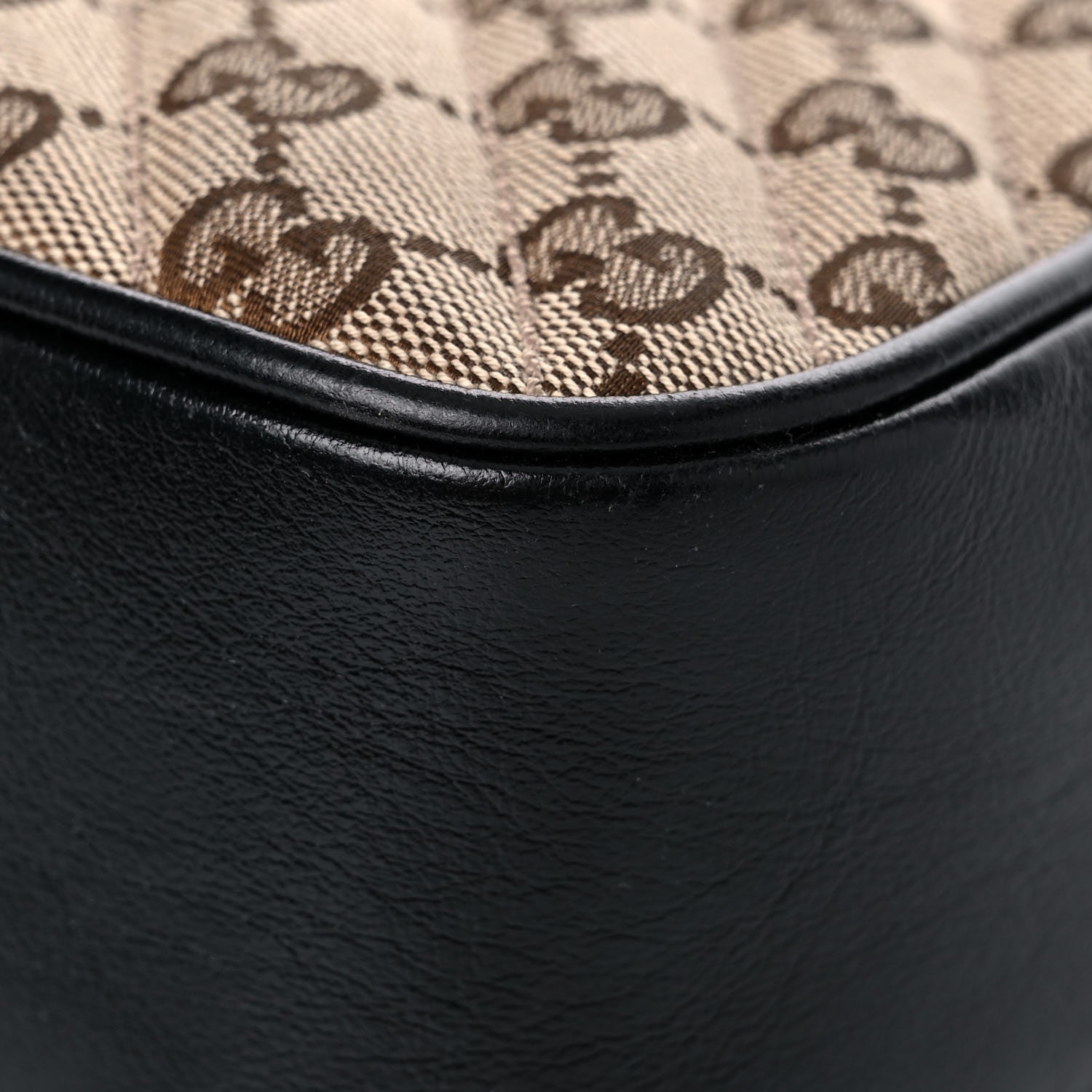Gucci Monogram Matelasse Diagonal Small GG Marmont Chain Shoulder Bag Beige Black 5 of 12