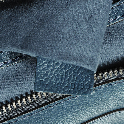 Celine Drummed Calfskin Mini Luggage Navy Blue 7 of 8