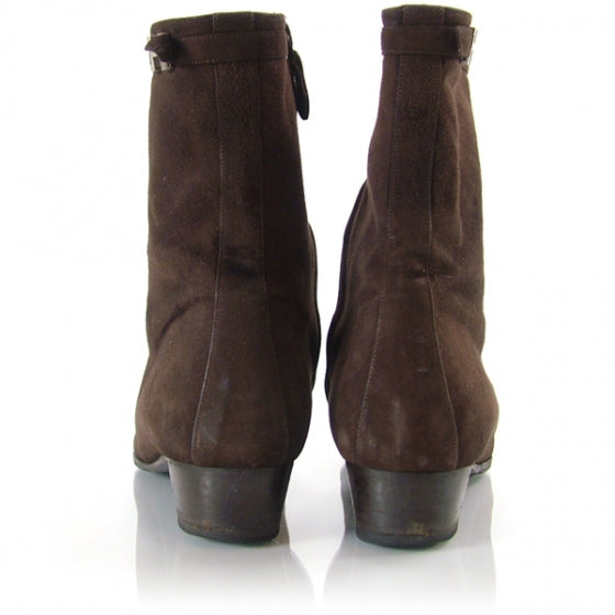 Hermes Suede Ankle Boots 37.5 Brown 3 of 7