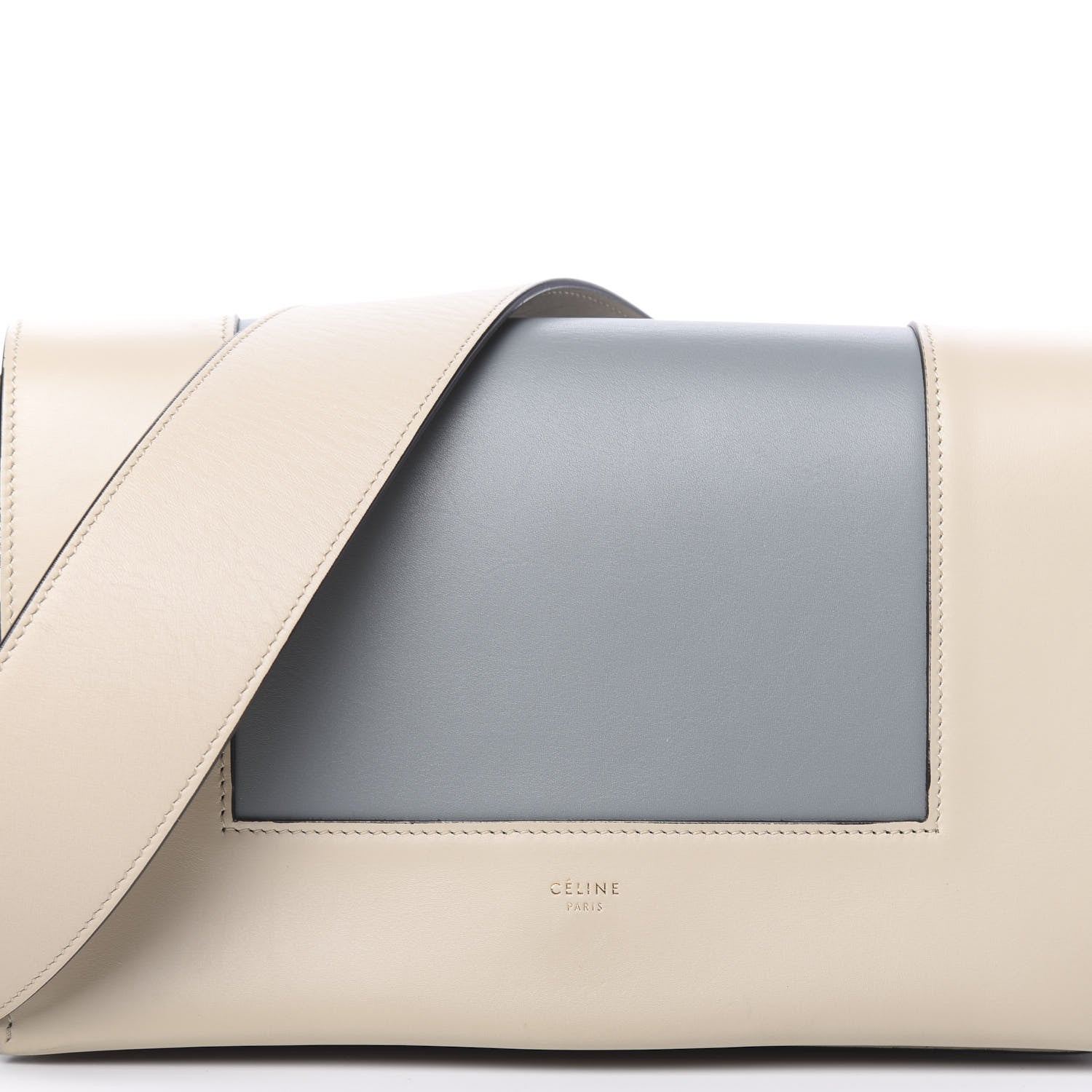 Celine Shiny Smooth Calfskin Medium Frame Shoulder Bag Grege Storm 12 of 12