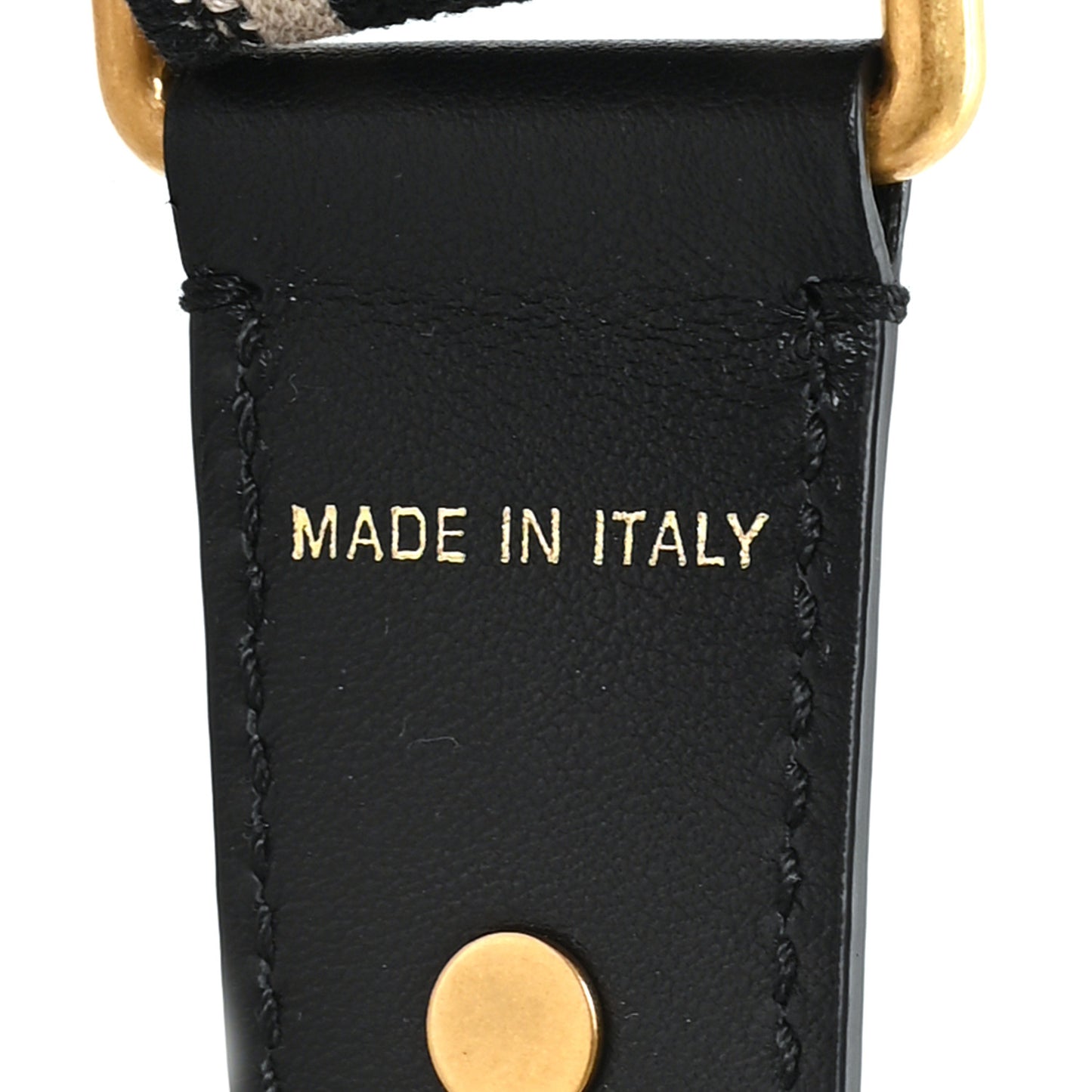 Canvas Embroidered Shoulder Strap Black