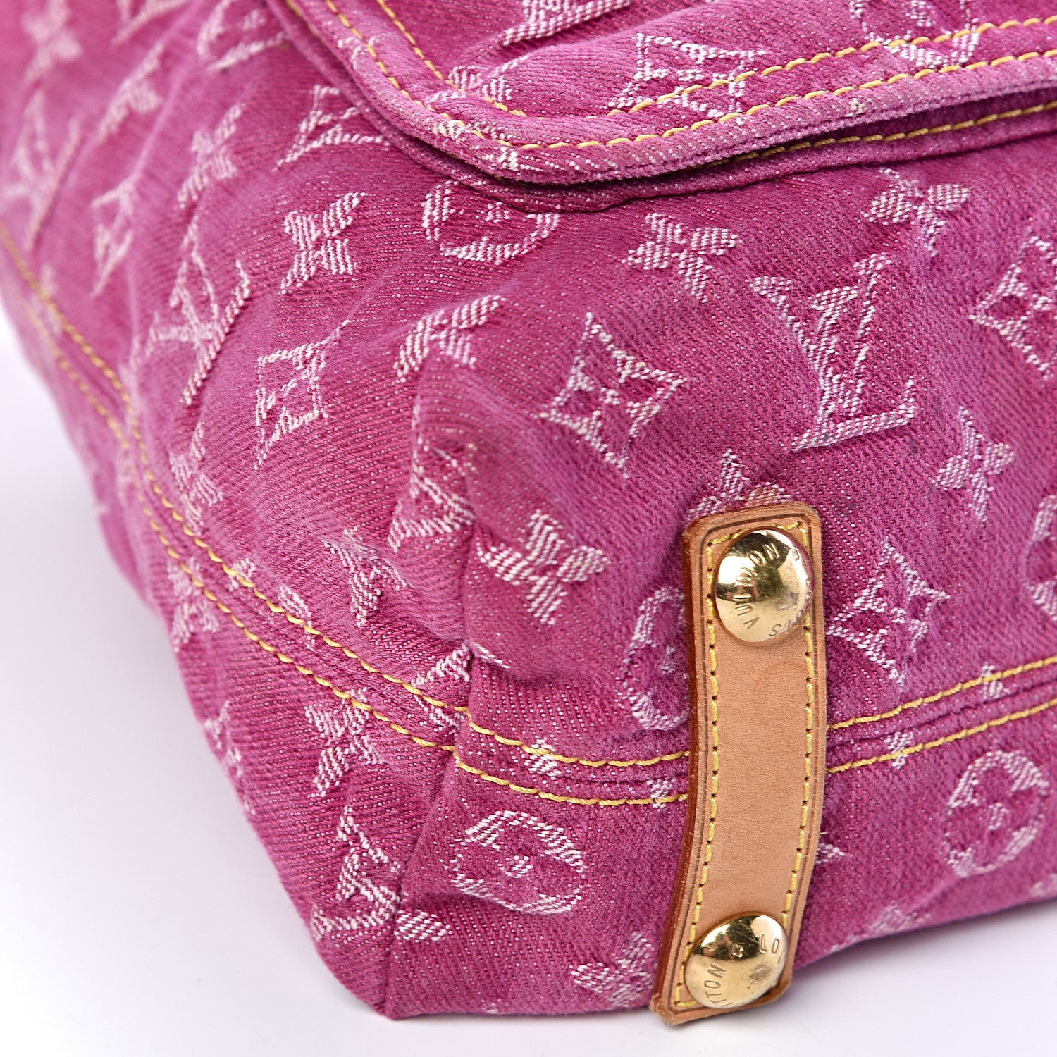 Louis Vuitton Denim Baggy GM Fuchsia 9 of 10